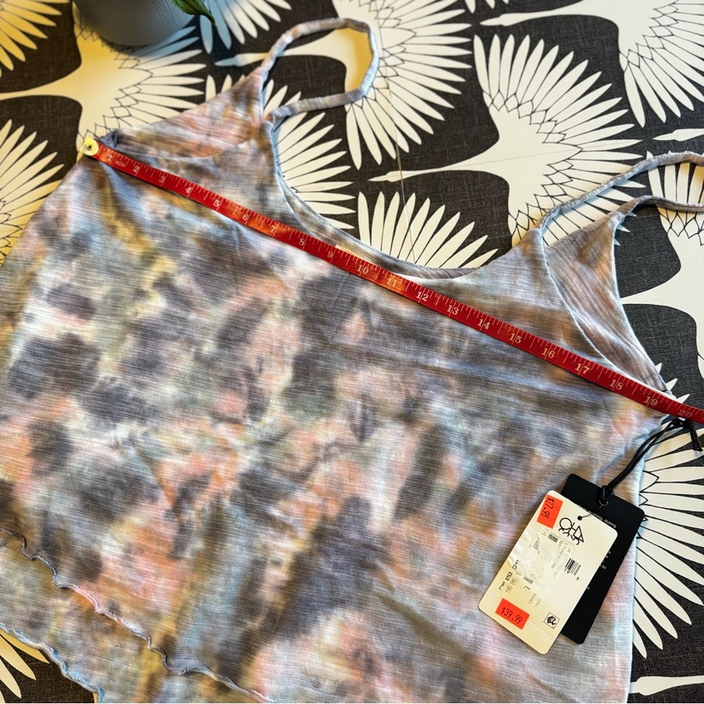 Chaser Tie Dye Tank Double Layer Women’s L Pink Purple NWT - Picture 4 of 8